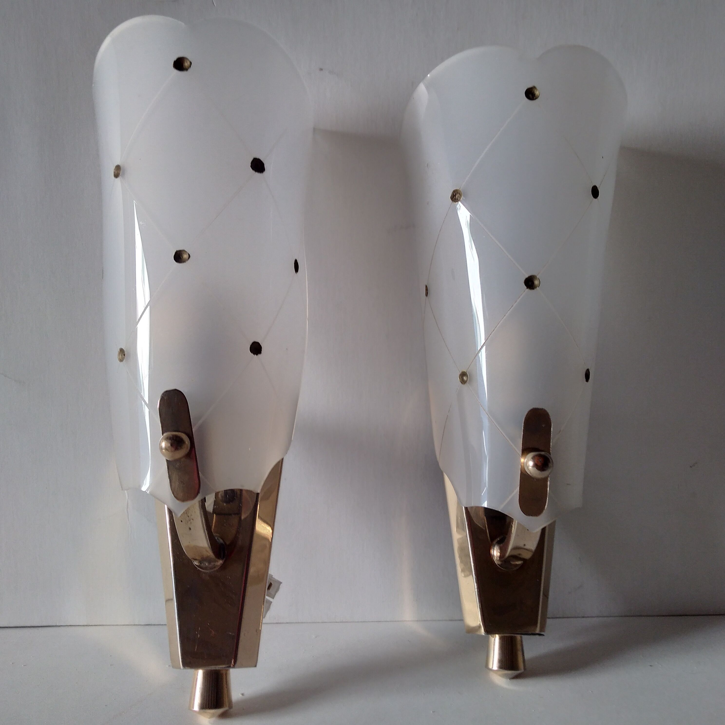 Pair of rockabilly wall lamps
