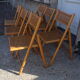 Série de 6 chaises pliantes cannées