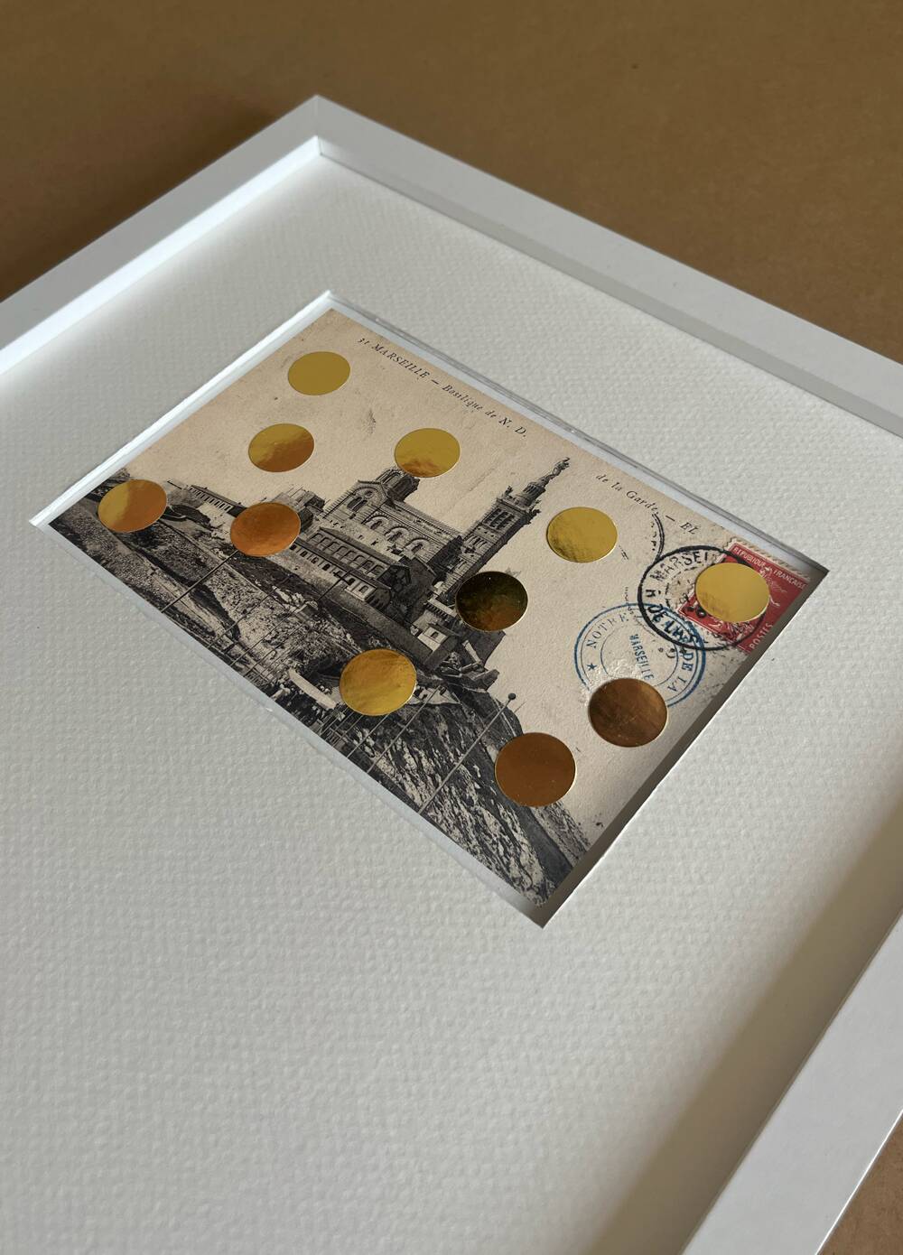 Marseille - Collage on postcard