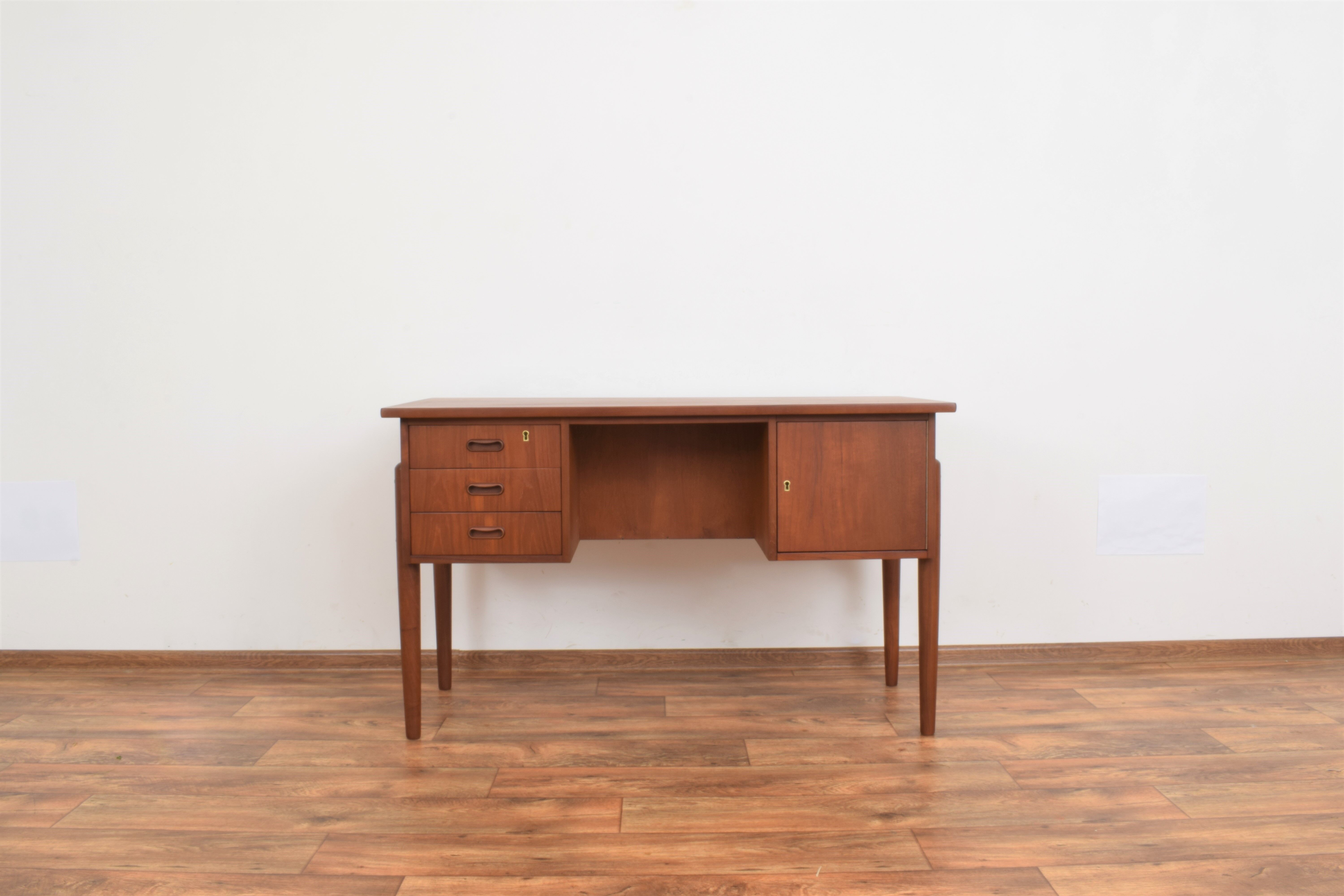 Mid-Century Danish Teak Desk, 1960s.