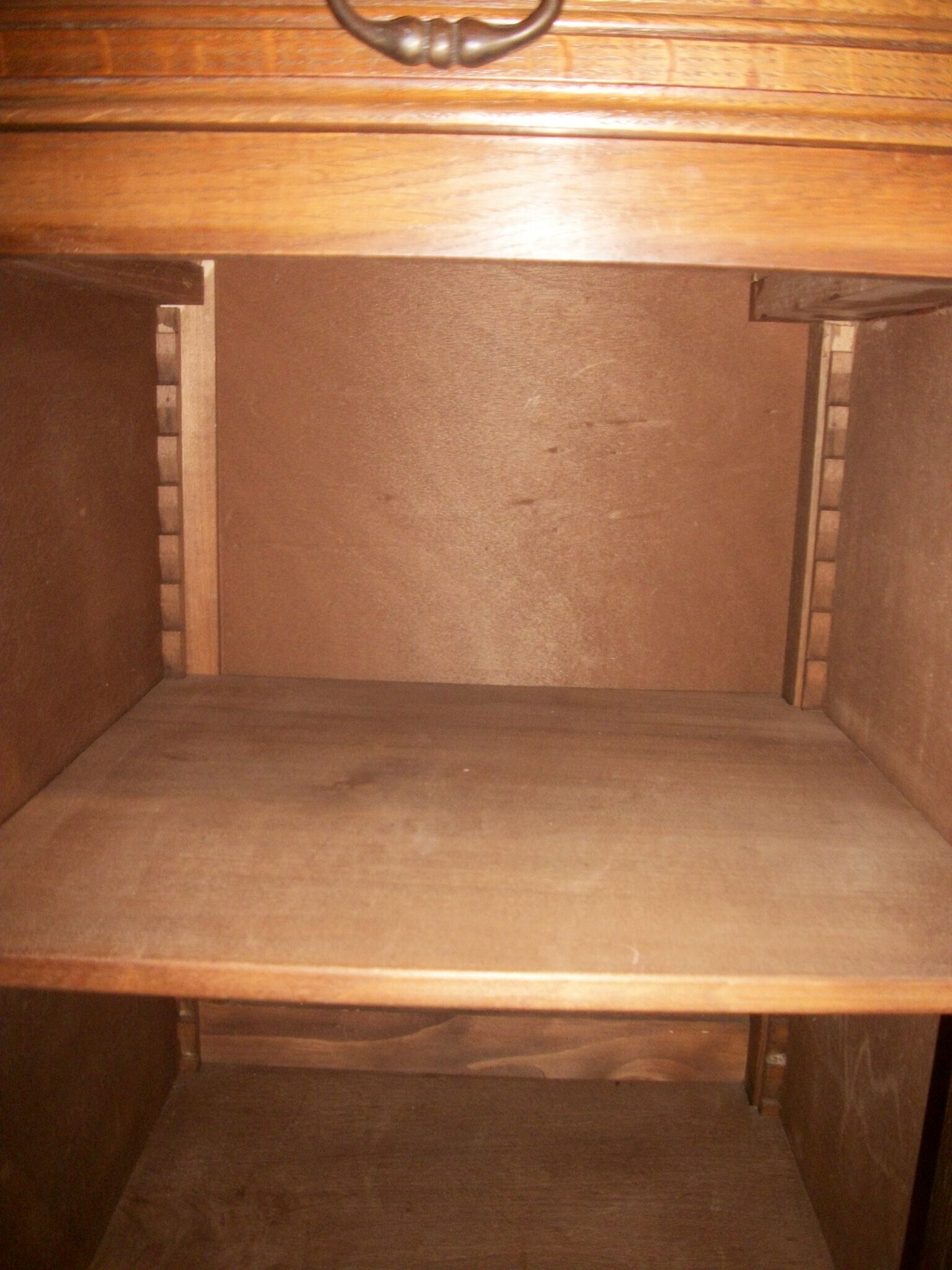 Wooden sideboard. Row
