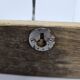 Solid teak coat hook with 2 double cast iron hooks