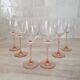 6 Verres à vin / verre à pied Rose
