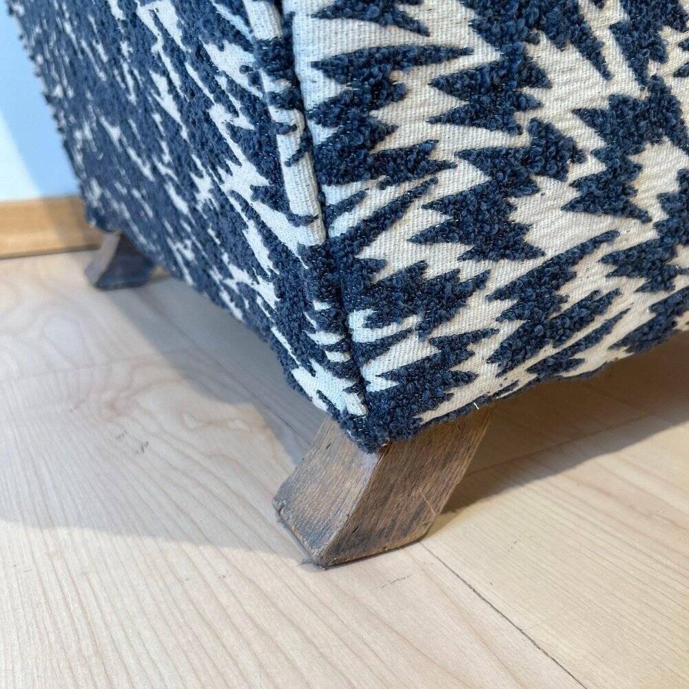 Art Deco Limed Oak Club Chair from De Coene, Belgium, 1930s