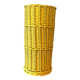 Yellow painted wicker umbrella stand - 1970s