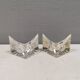 A pair of beautiful vintage glass candlesticks/vases from Prelz 1990s