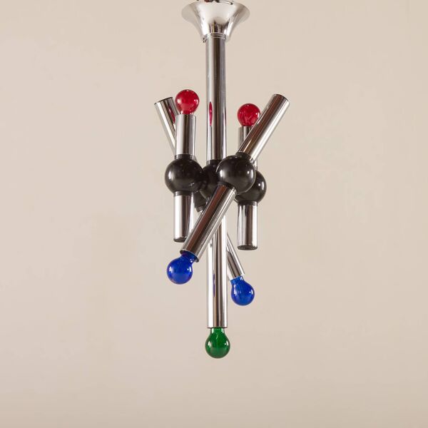 Chandelier Targetti Sankey Space Age, Italie années 1970