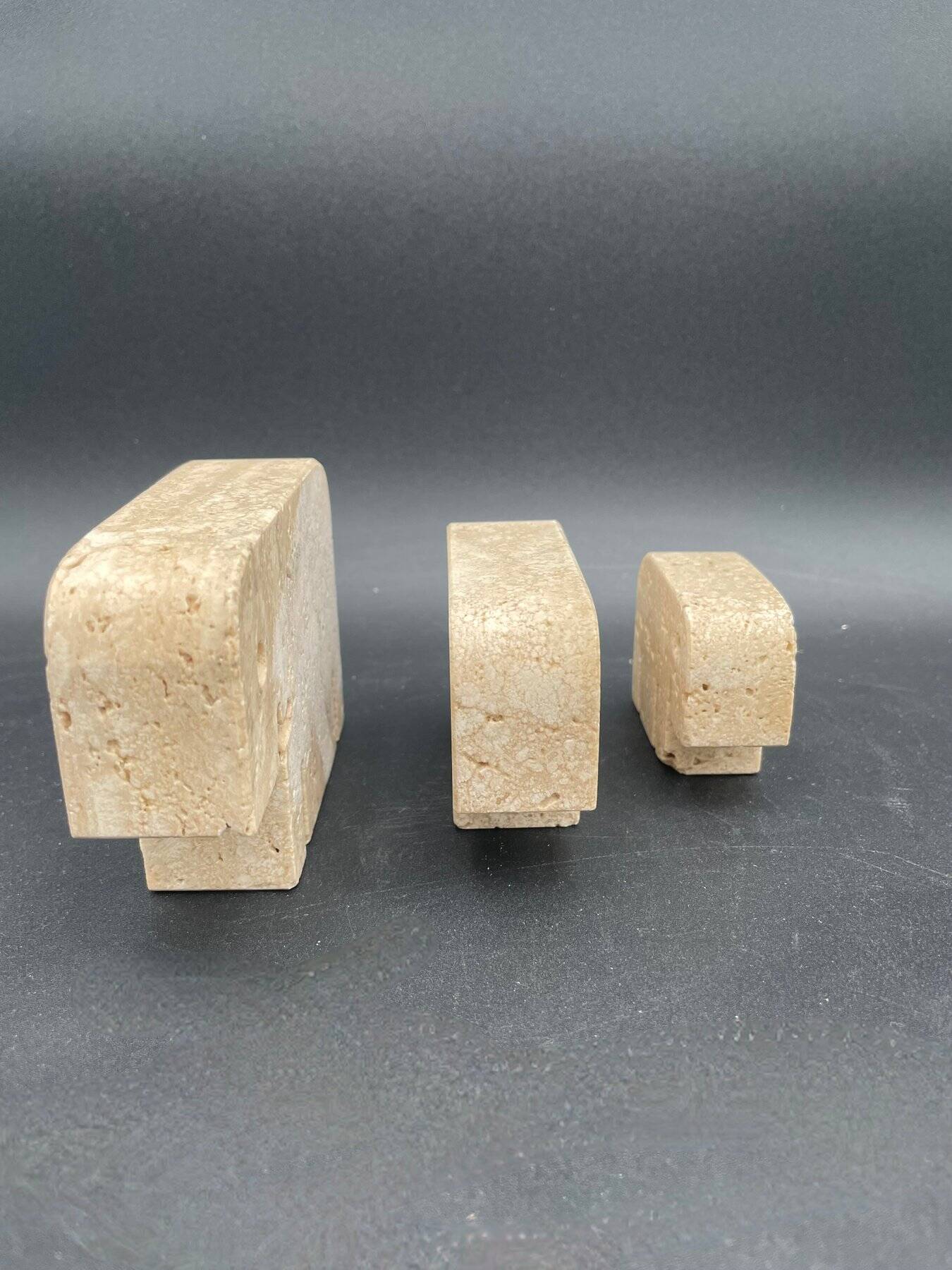 3 travertine elephants, Italy 1970
