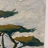 Pine painting and vintage river