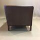 3-seater brown leather sofa Scandinavian design 1960.