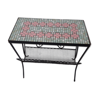 Table porte revue vintage mosaique