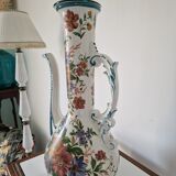 Old jug in flowered porcelain