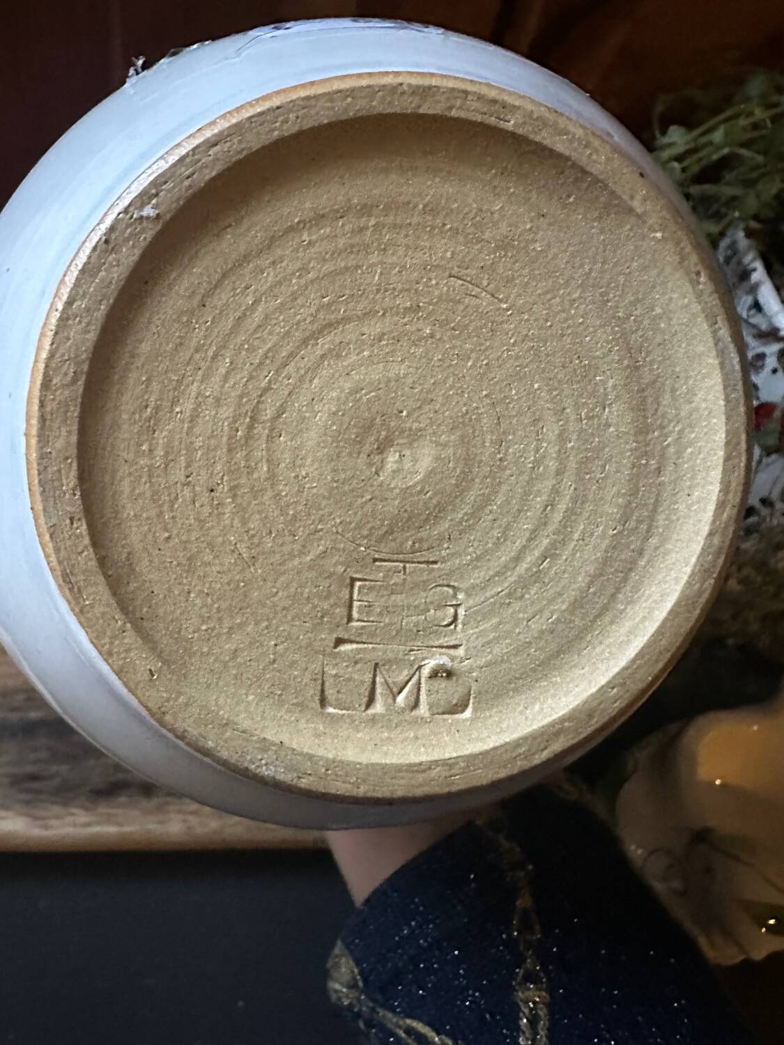 handmade ceramic vase, unique piece, signed