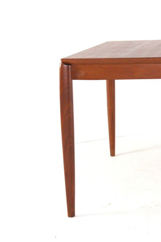 XL extendable rectangular dining table in teak by H.W. Klein for Bramin