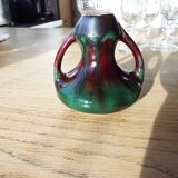 Bougeoir vase en grès flammé