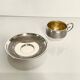 Silver Cup and Saucer | 20th Century | Ribbon and Flower Garland