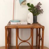 Rattan and bamboo coffee table