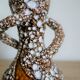 Vase Vallauris vintage brown-white