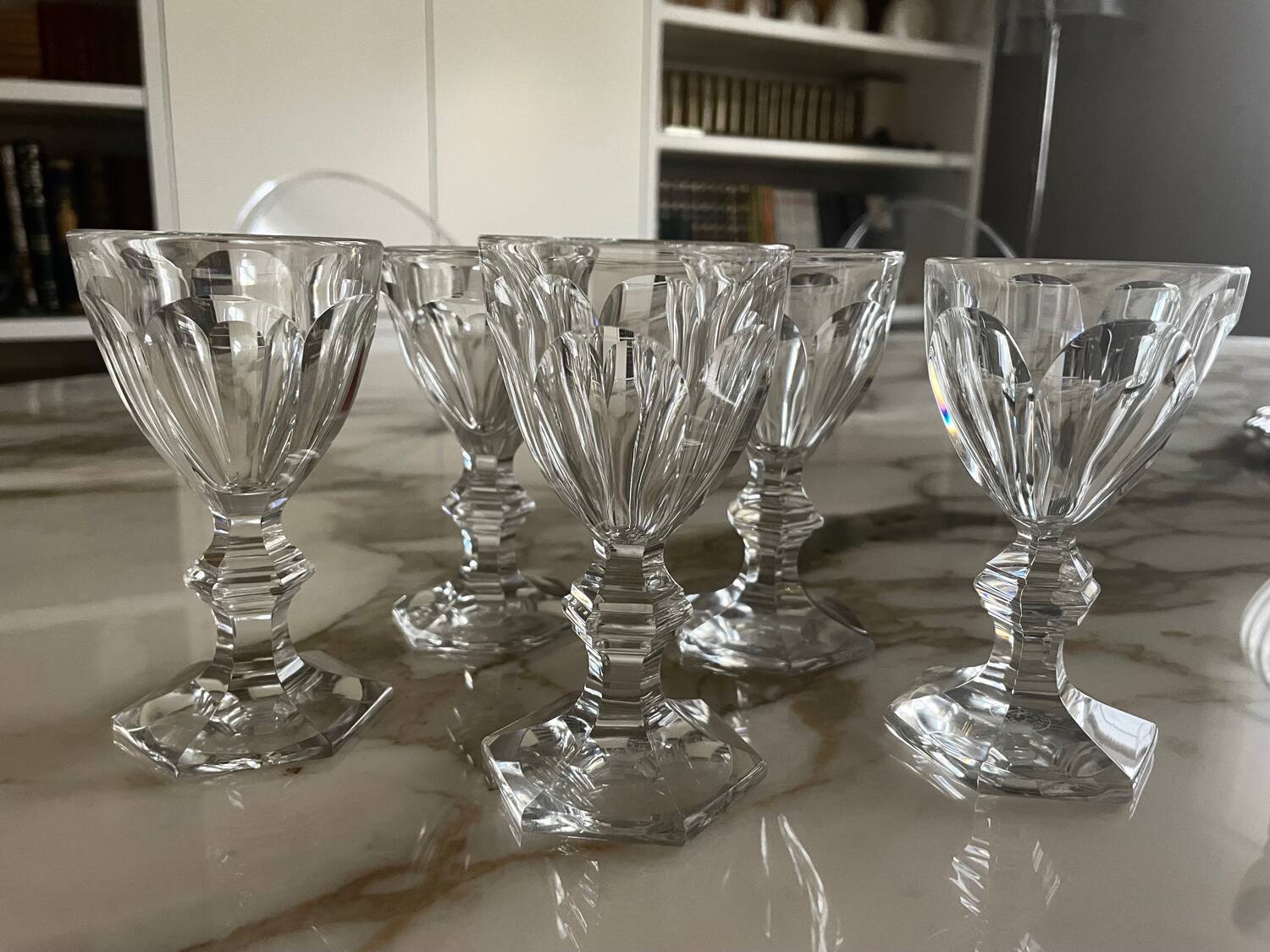 5 Harcourt-style port glasses