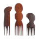 Set de 3 peignes Africains en bois, années 70