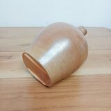 Brown glazed stoneware pitcher