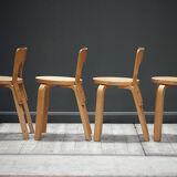A set of four original model 65 chairs by Alvar Aalto for Artek