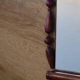 Vintage bohemian mirror in wooden beads
