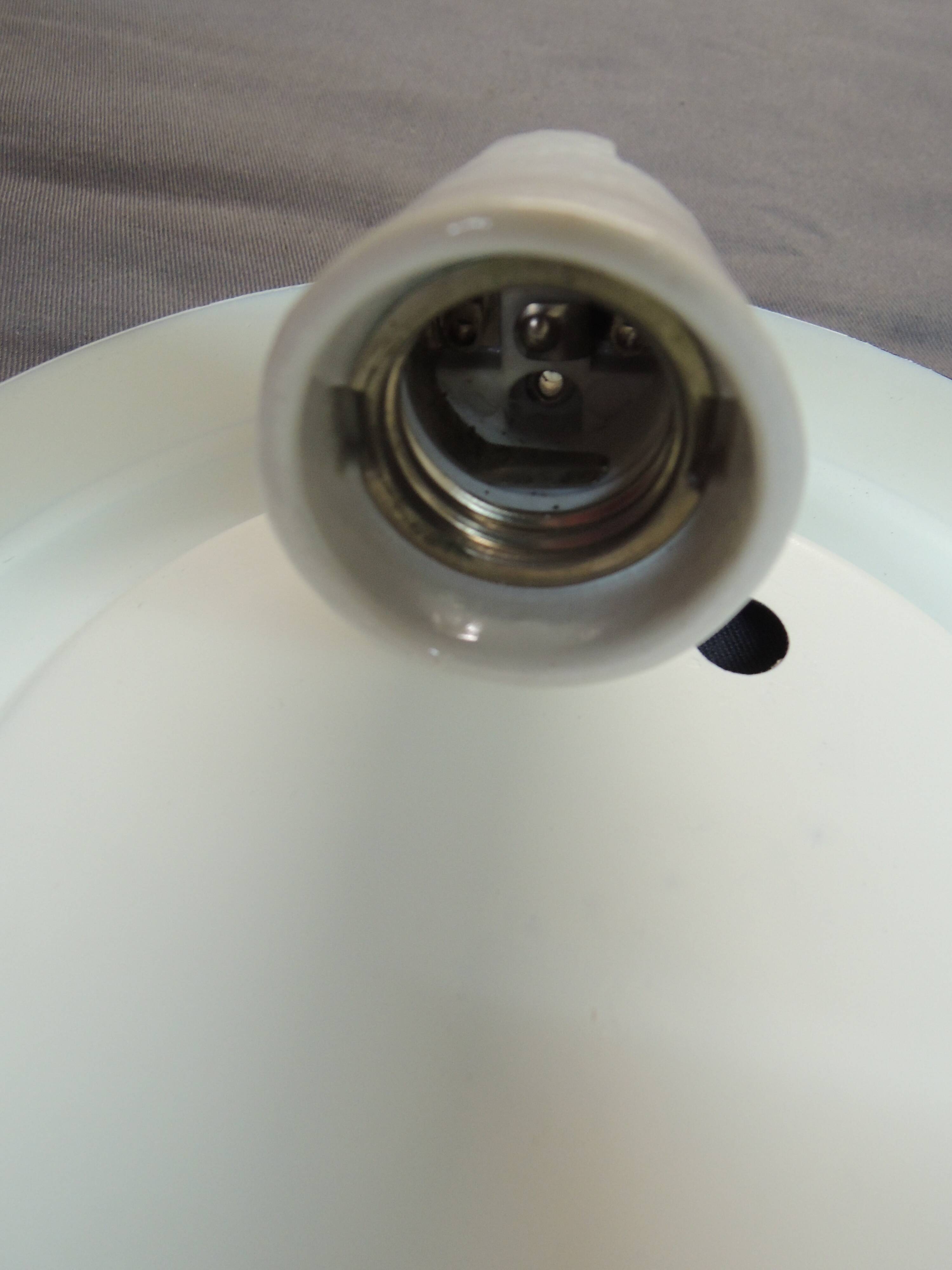 "Dome" ceiling light in moulded glass
