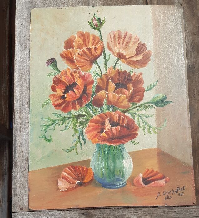 Oil on cardboard by Arthur Gerthoffert 1947