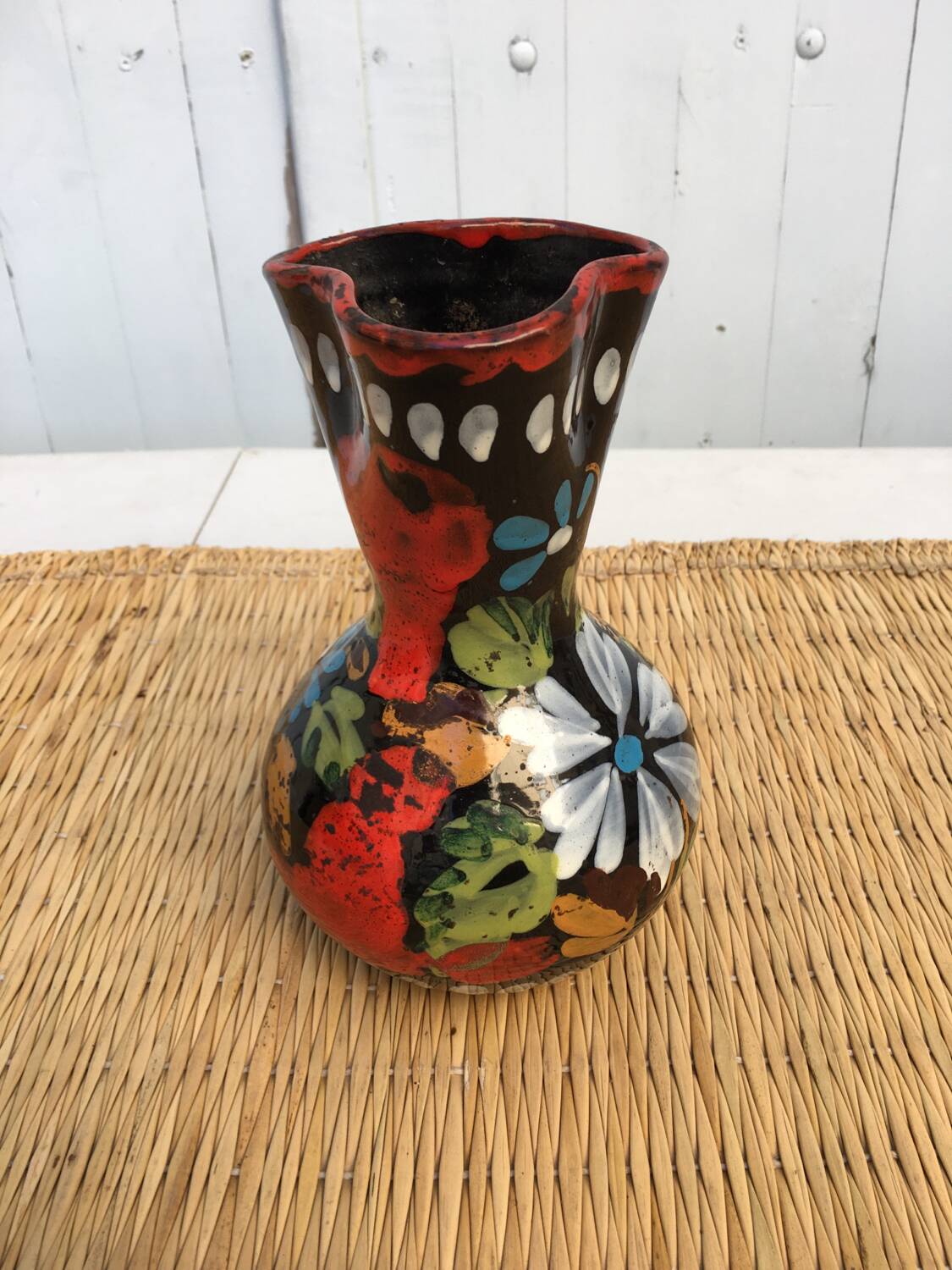 Colorful vintage vase