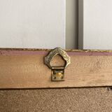 Beveled gold wood mirror