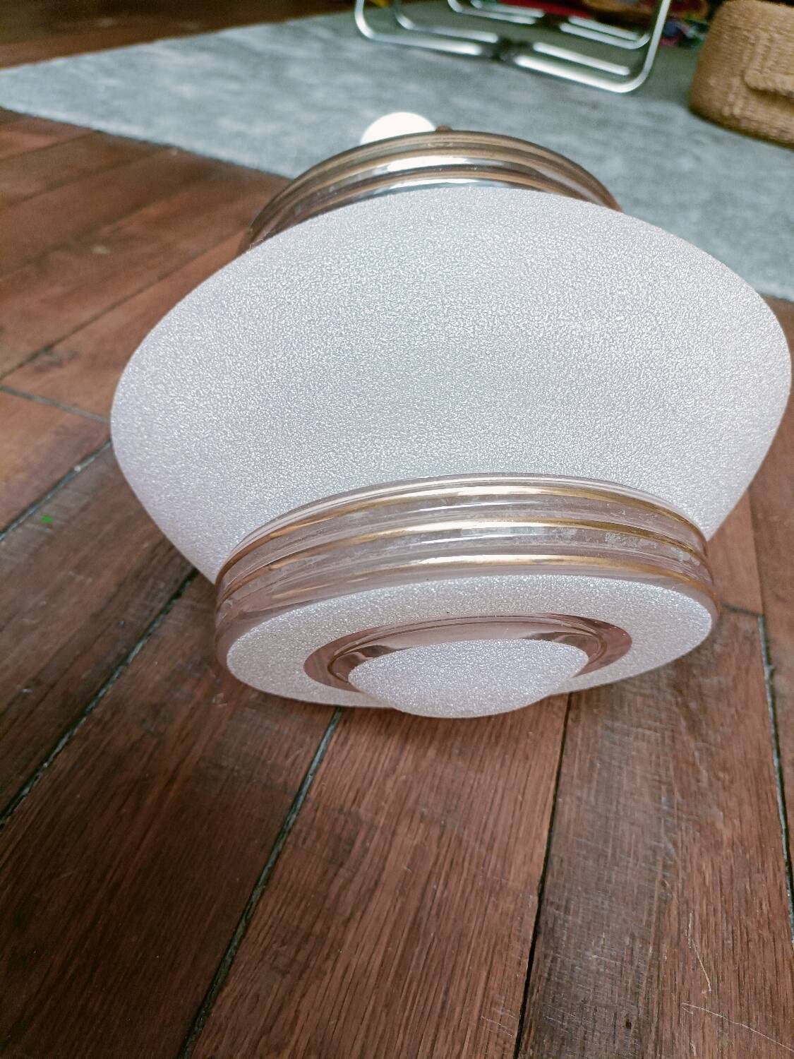 Chandelier, frosted glass ceiling light