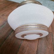 Lustre, plafonnier en verre givré