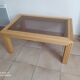 Table basse vitré en bambou rotin vintage