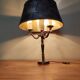 brass three-light bouillotte lamp, desk lamp