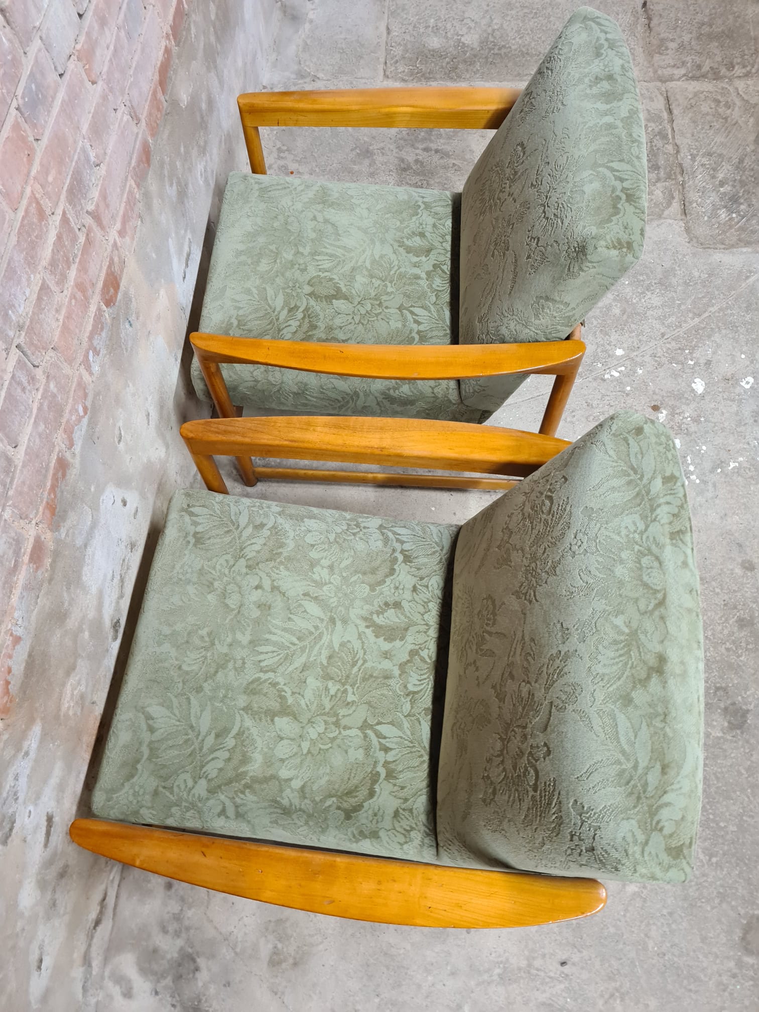 Pair of Scandinavian design armchairs teak 1960