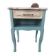 Bedside table, nightstand, renovated accent furniture.