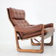 1960s adjustable leather armchair by Genega Mobler, Denmark