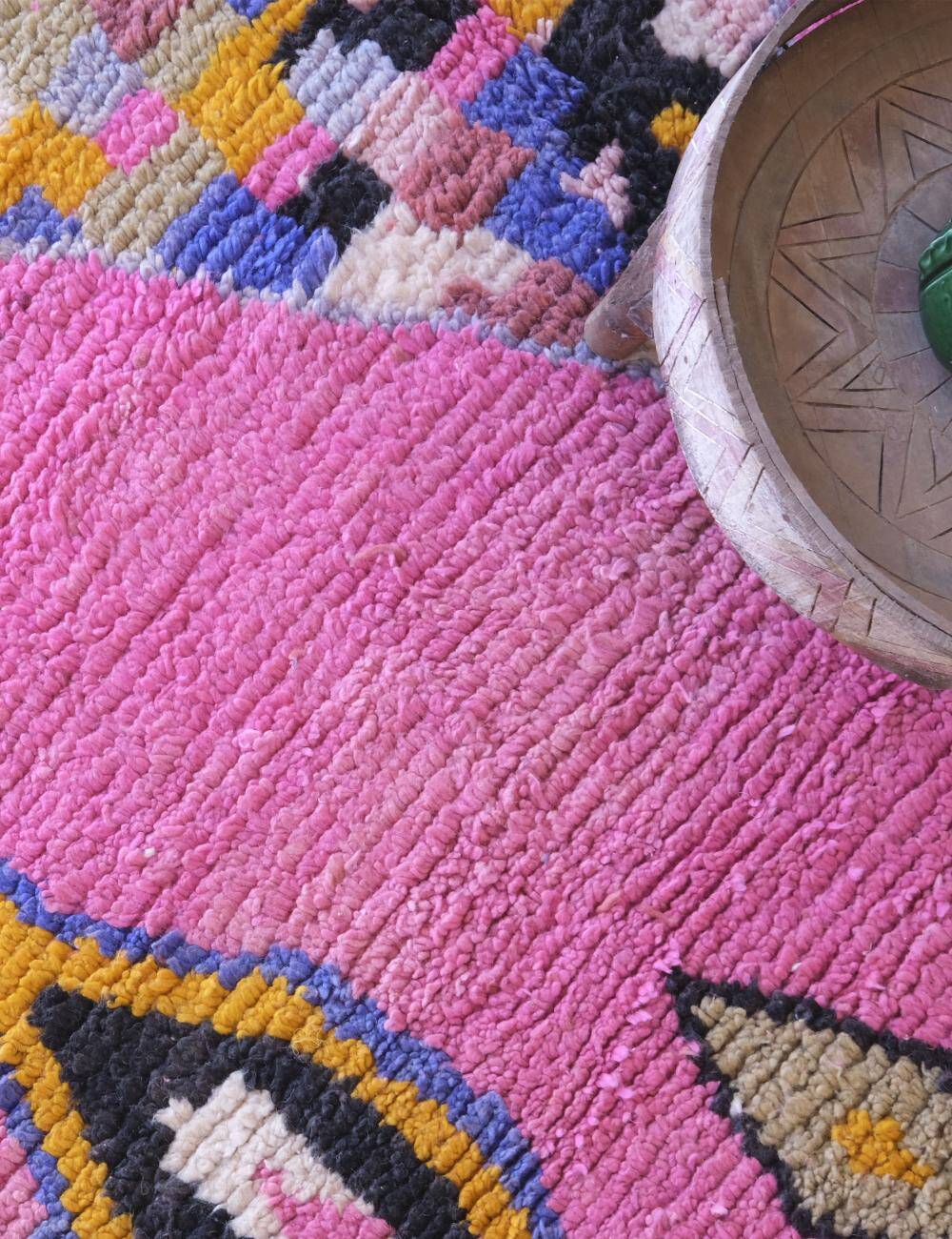 Pink berber rug - 315 x 190 cm