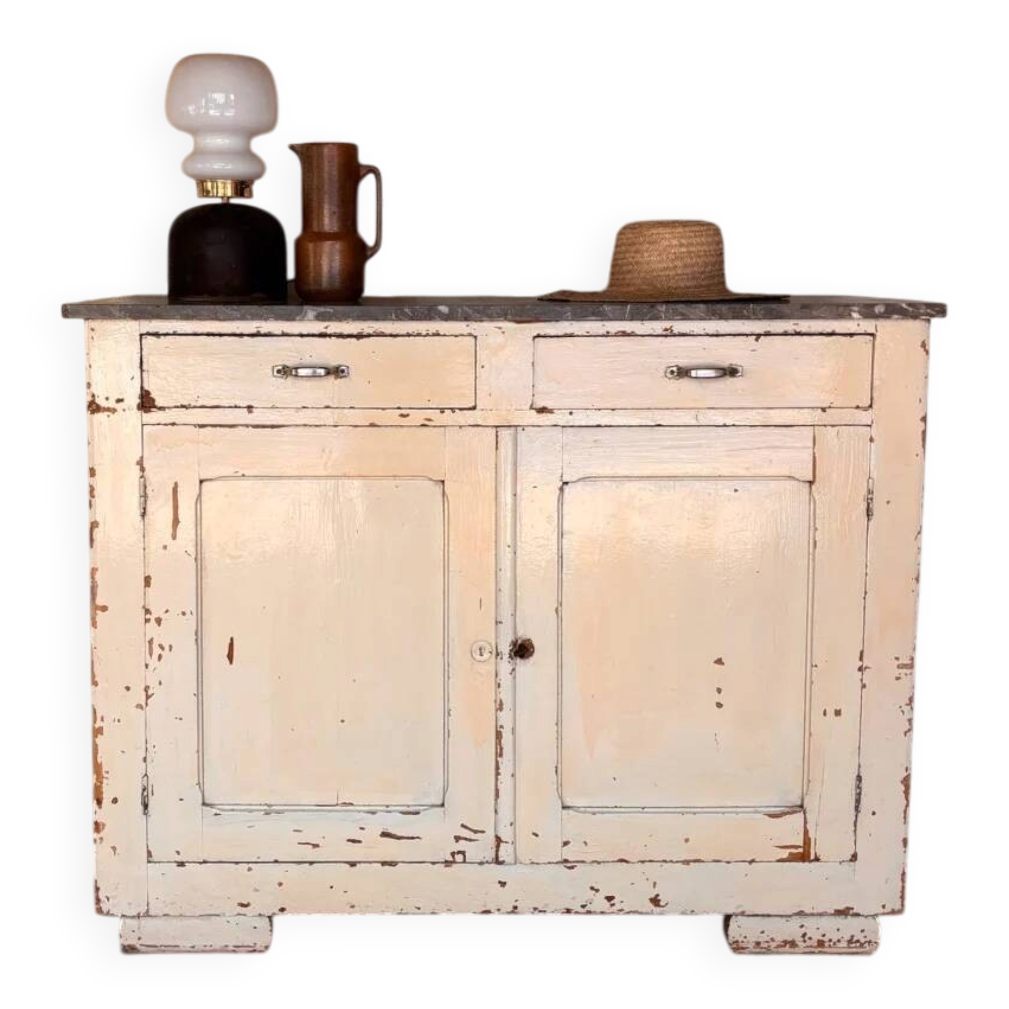 Old marble buffet table