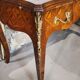 Louis XV flat desk marquetry and leather