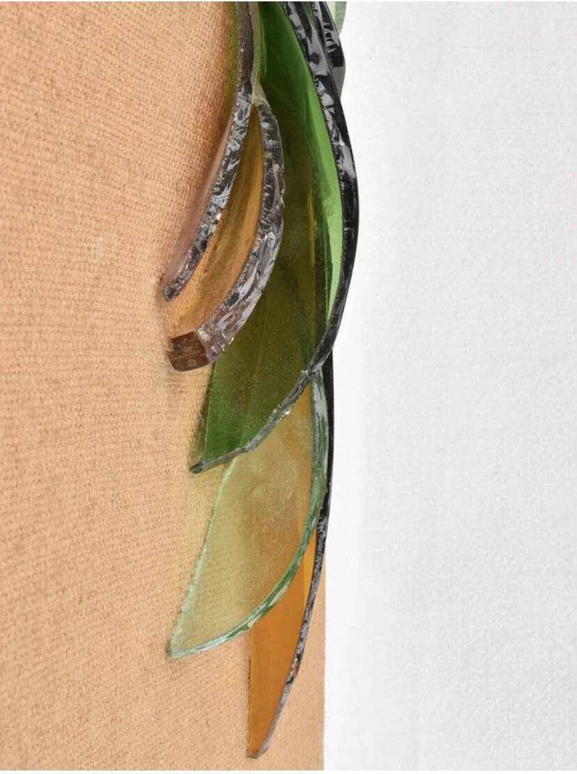 Wall sculpture made from recycled glass