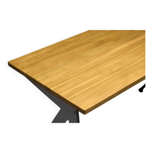 Bureau Directional Compass Jean Prouvé Limited RAW Steel and Natural Oak by Vitra