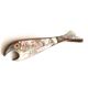 Mexican fish bottle opener in mother-of-pearl and brass, 50s