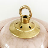 Glass and brass table lamp