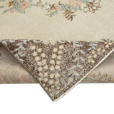 Hand-Knotted Antique Turkish Beige Rug 213 cm x 294 cm - 25059