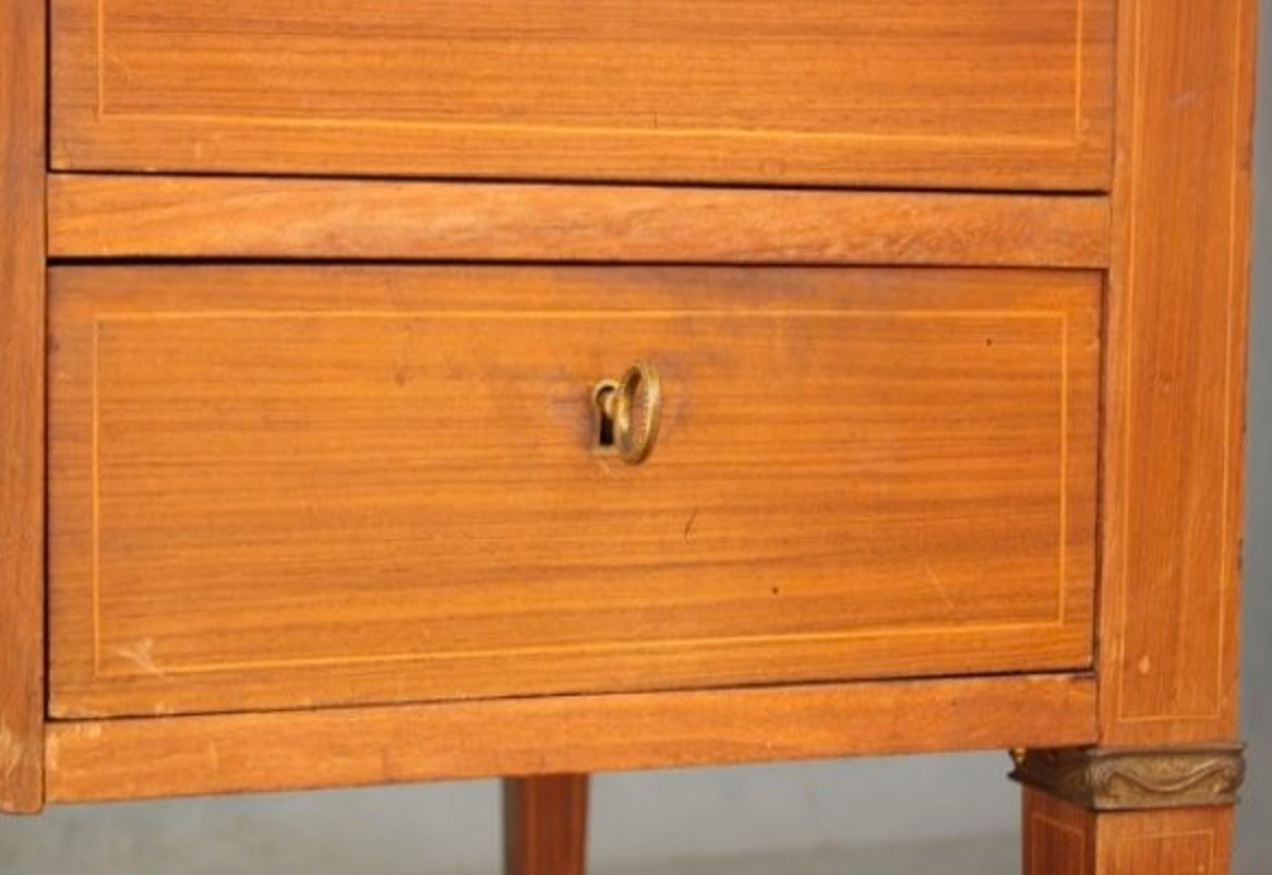 Plated style Louis XVI mahogany desk