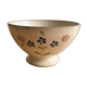 Old earthenware bowl on a pedestal, Digoin Sarreguemines Flowers / flo