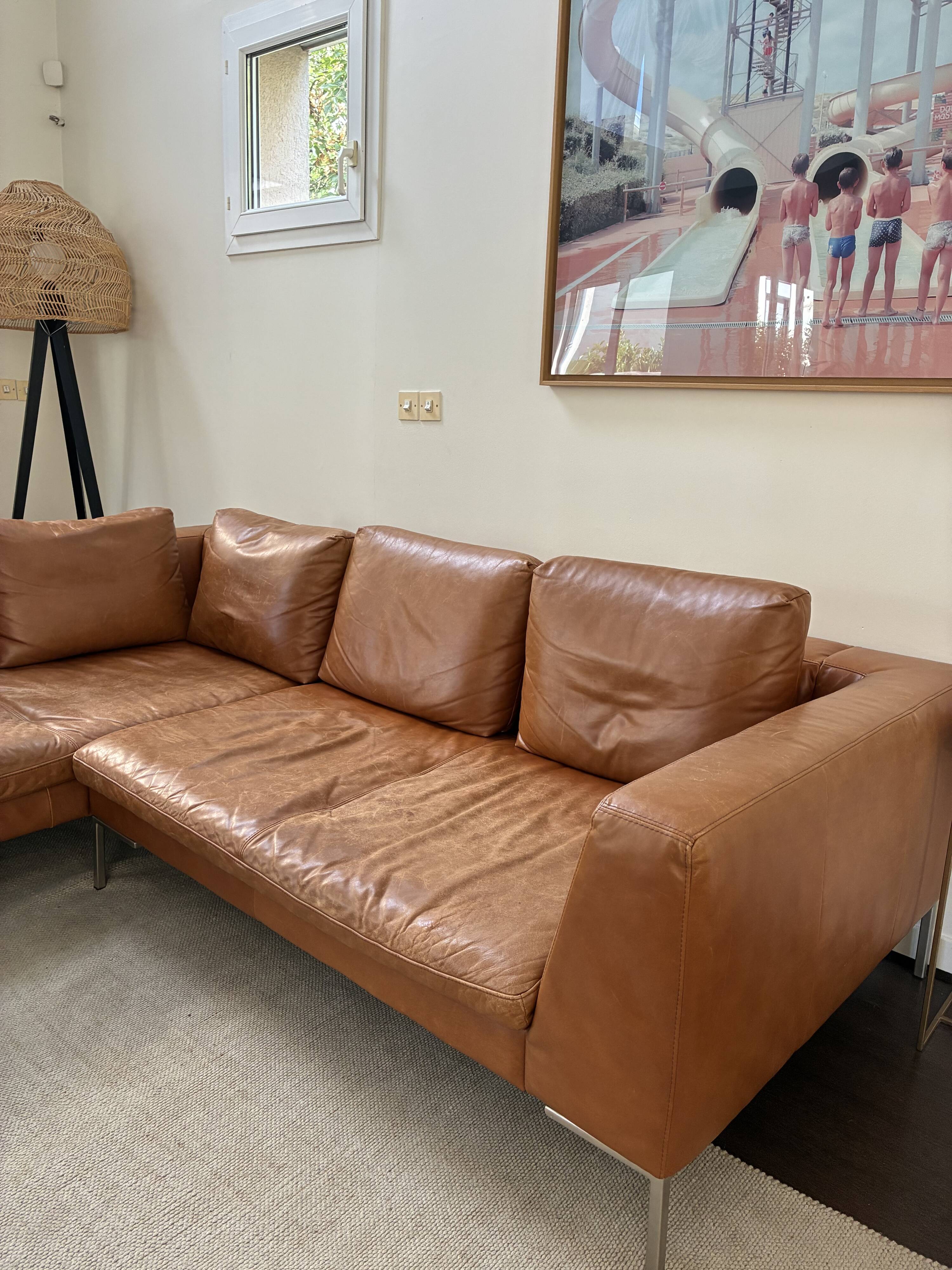 Montino Habitat Vintage Leather 5-Seater Sofa
