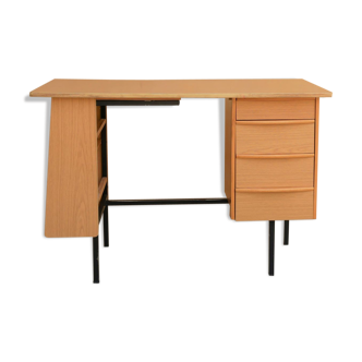Vintage wooden, metal and formica desk